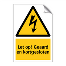 Let op! Geaard en kortgesloten