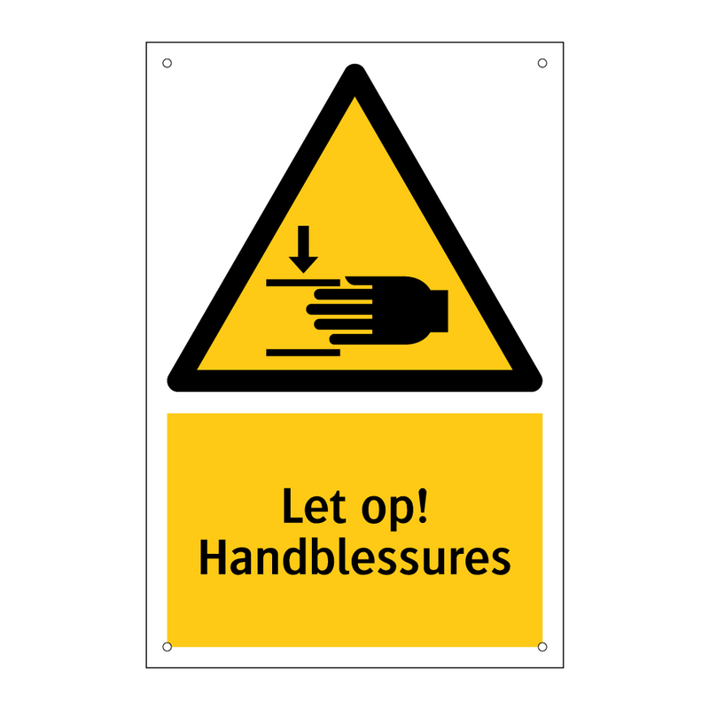 Let op! Handblessures