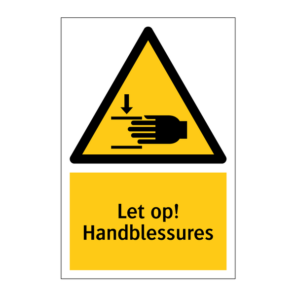 Let op! Handblessures