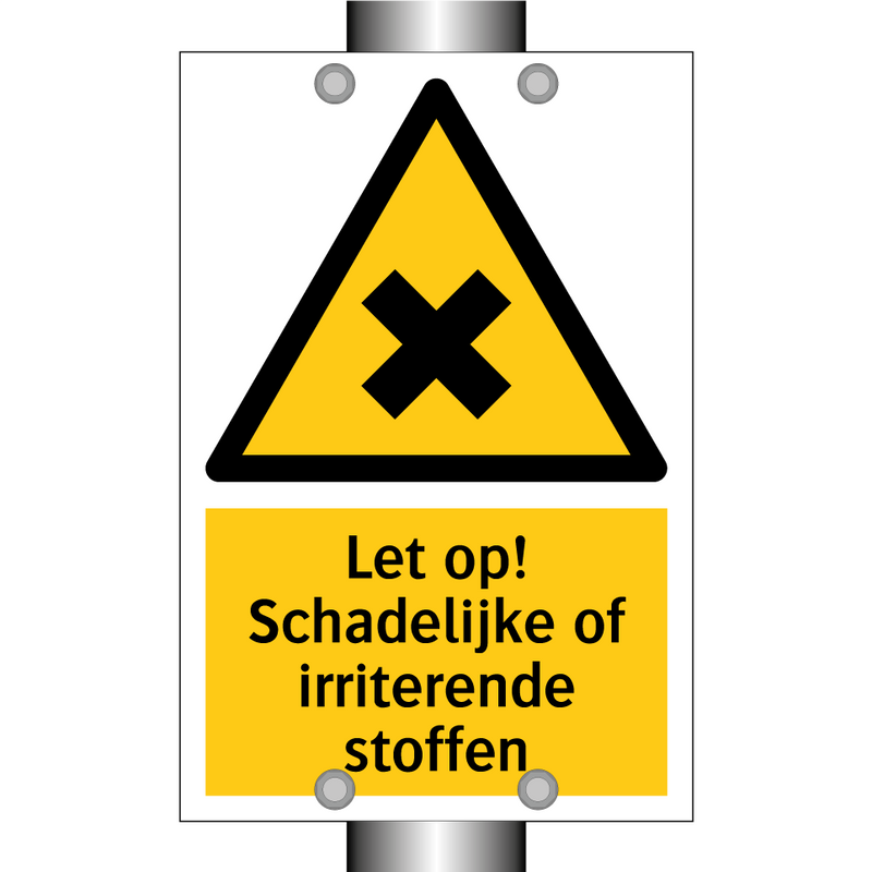 Let op! Schadelijke of irriterende stoffen