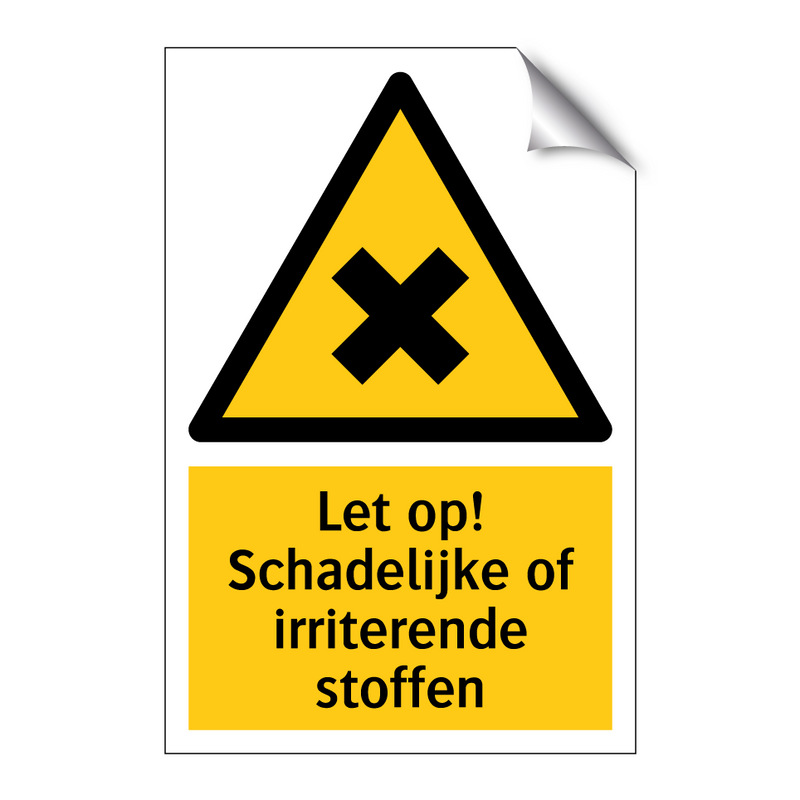 Let op! Schadelijke of irriterende stoffen