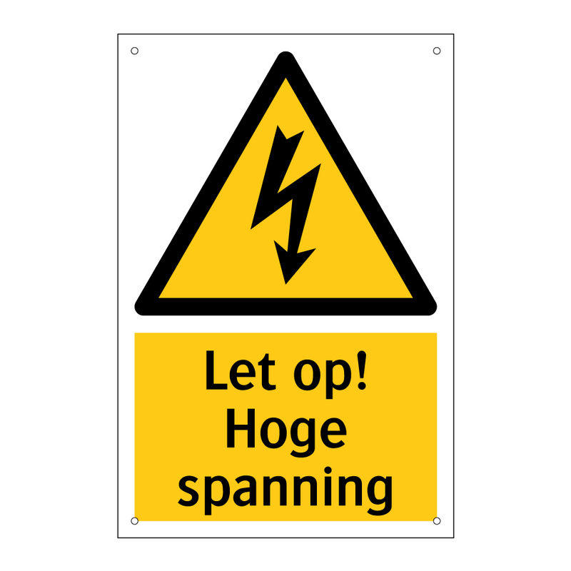 Let op! Hoge spanning
