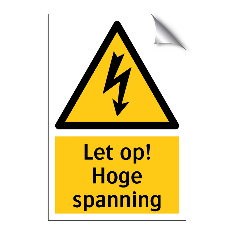 Let op! Hoge spanning
