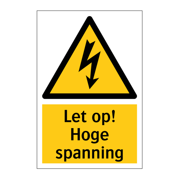Let op! Hoge spanning