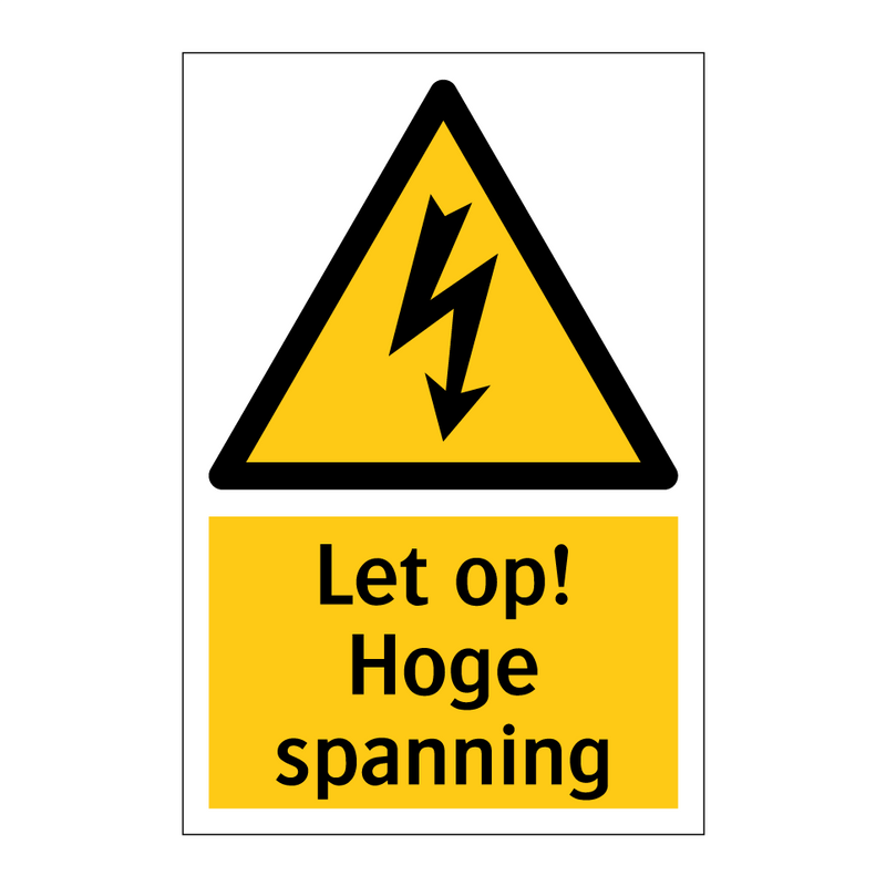 Let op! Hoge spanning