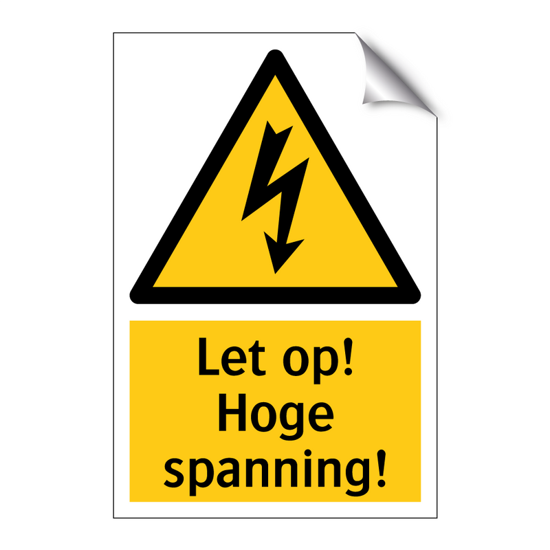 Let op! Hoge spanning!