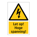 Let op! Hoge spanning!