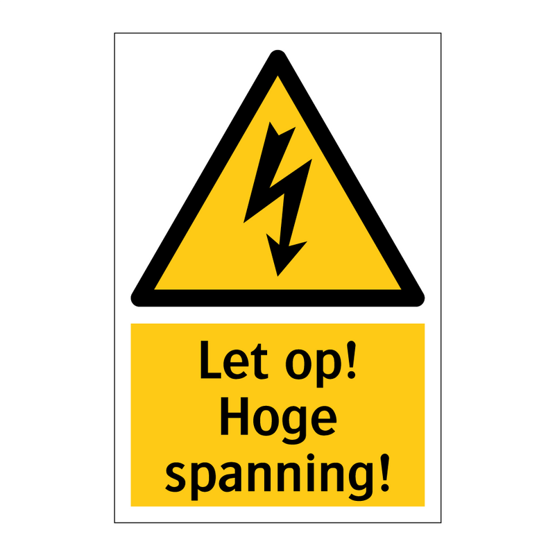Let op! Hoge spanning!