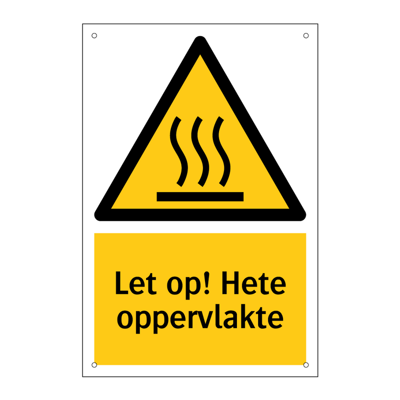 Let op! Hete oppervlakte