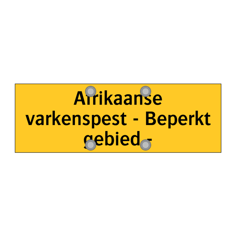 Afrikaanse varkenspest - Beperkt gebied -