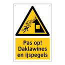 Pas op! Daklawines en ijspegels