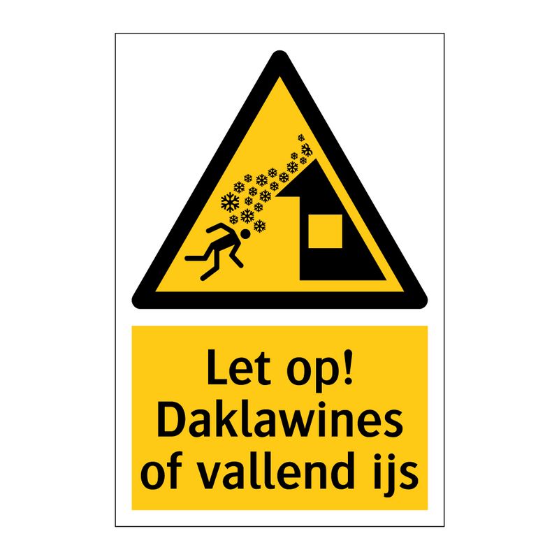 Let op! Daklawines of vallend ijs