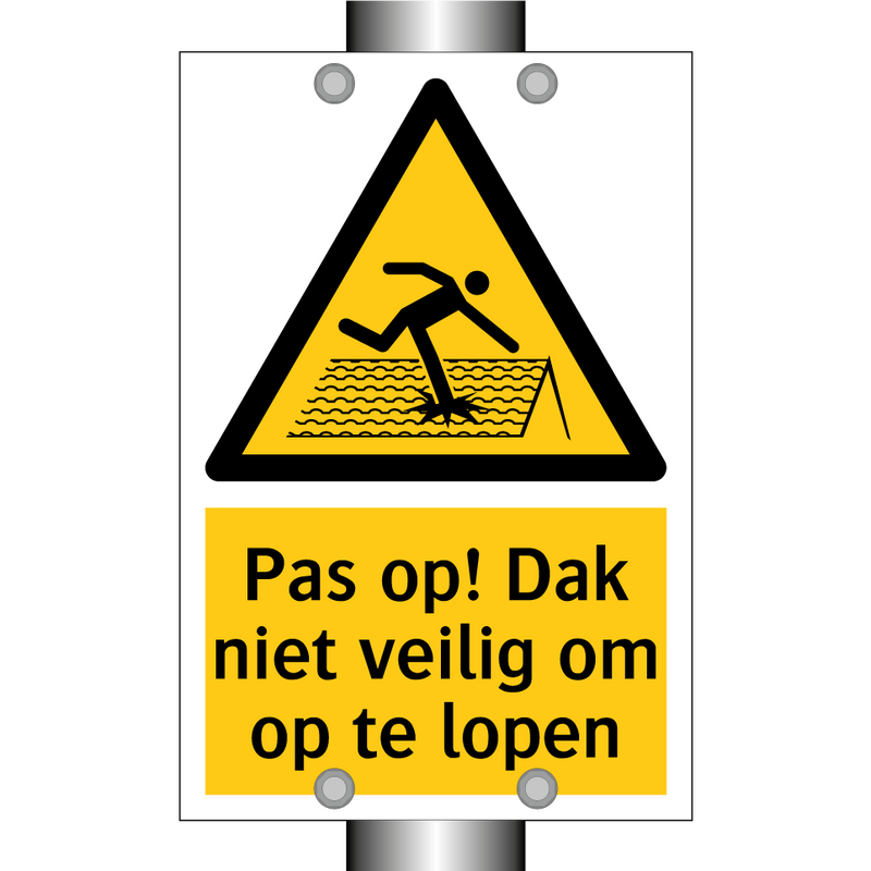 Pas op! Dak niet veilig om op te lopen