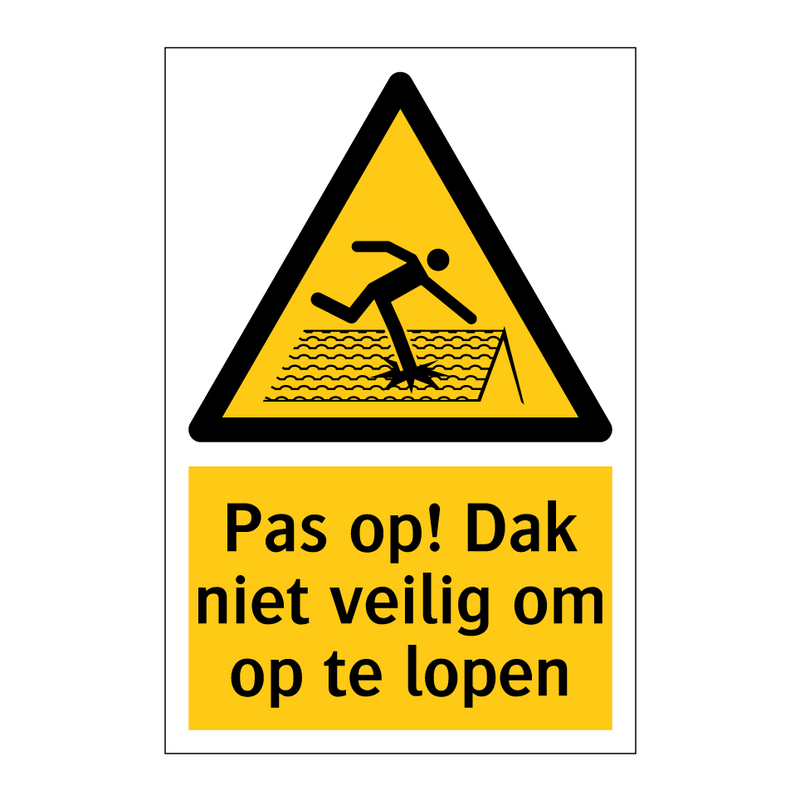Pas op! Dak niet veilig om op te lopen