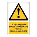 Let op! Mogelijke slappe touwformatie tijdens noodontgrendeling