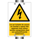 Let op! Schakel de stroom uit voordat u opent! Het apparaat moet alleen worden aangesloten door een gekwalificeerde elektricien!
