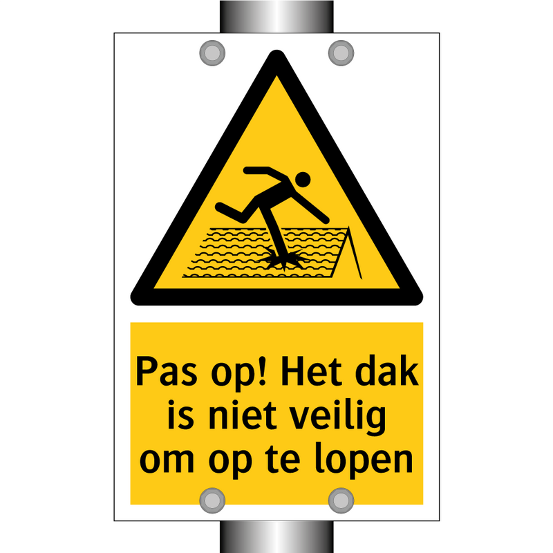 Pas op! Het dak is niet veilig om op te lopen