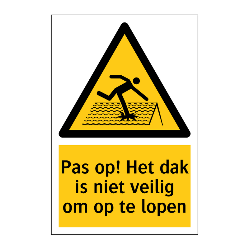 Pas op! Het dak is niet veilig om op te lopen