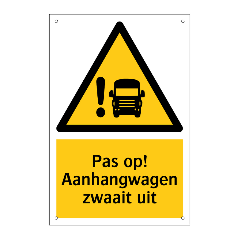 Pas op! Aanhangwagen zwaait uit