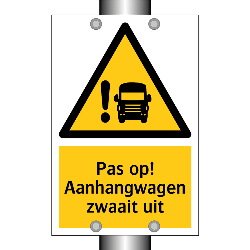Pas op! Aanhangwagen zwaait uit