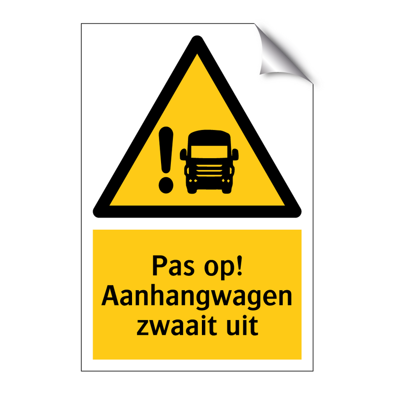 Pas op! Aanhangwagen zwaait uit