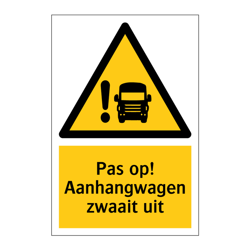 Pas op! Aanhangwagen zwaait uit