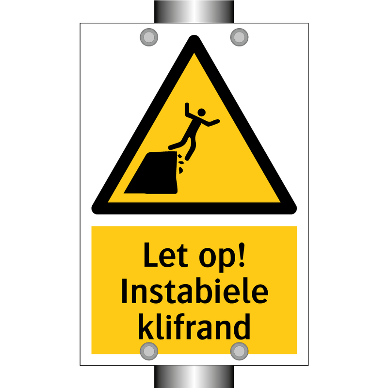 Let op! Instabiele klifrand