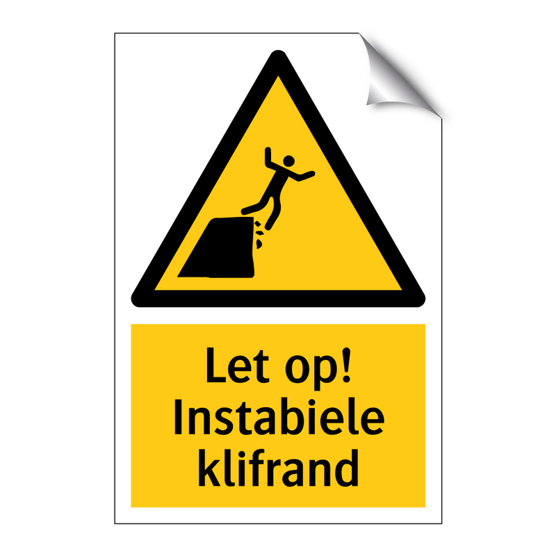 Let op! Instabiele klifrand