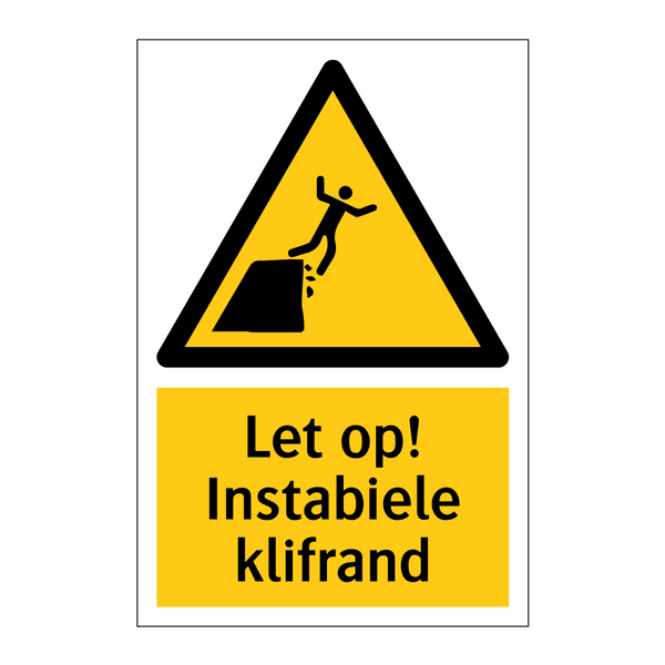 Let op! Instabiele klifrand