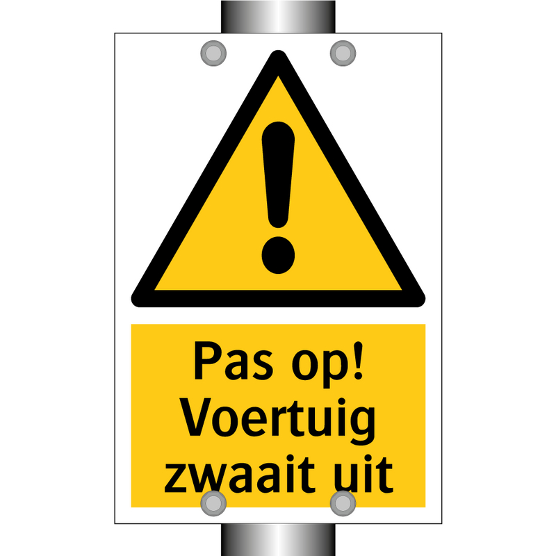 Pas op! Voertuig zwaait uit