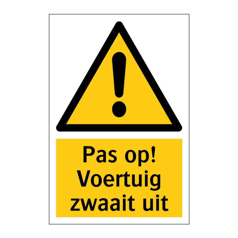 Pas op! Voertuig zwaait uit