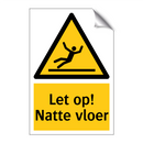 Let op! Natte vloer