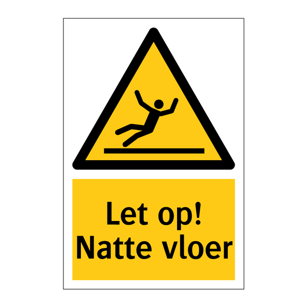 Let op! Natte vloer