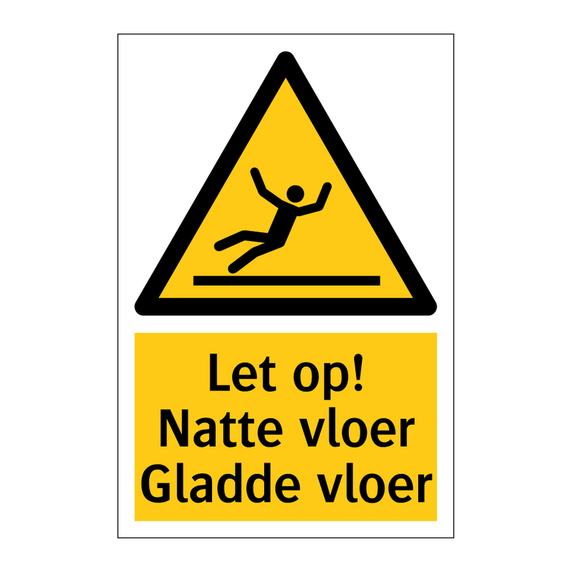 Let op! Natte vloer Gladde vloer