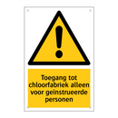 Toegang tot chloorfabriek alleen voor geïnstrueerde personen