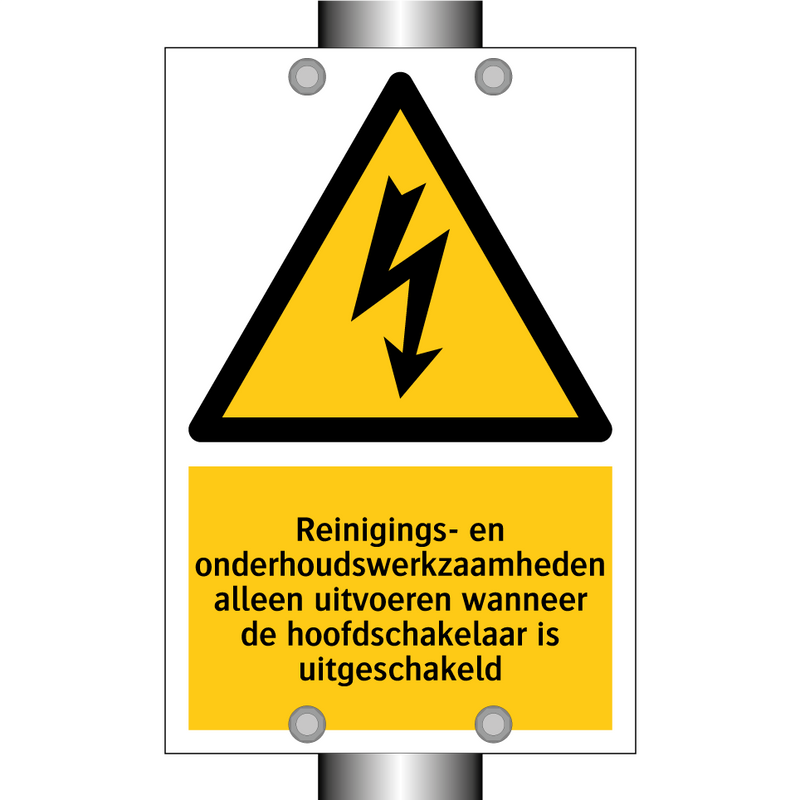 Reinigings- en onderhoudswerkzaamheden alleen uitvoeren wanneer de hoofdschakelaar is uitgeschakeld