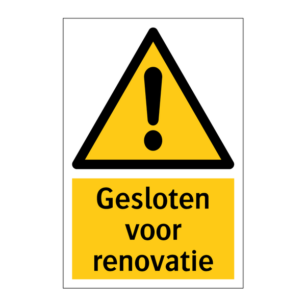 Gesloten voor renovatie