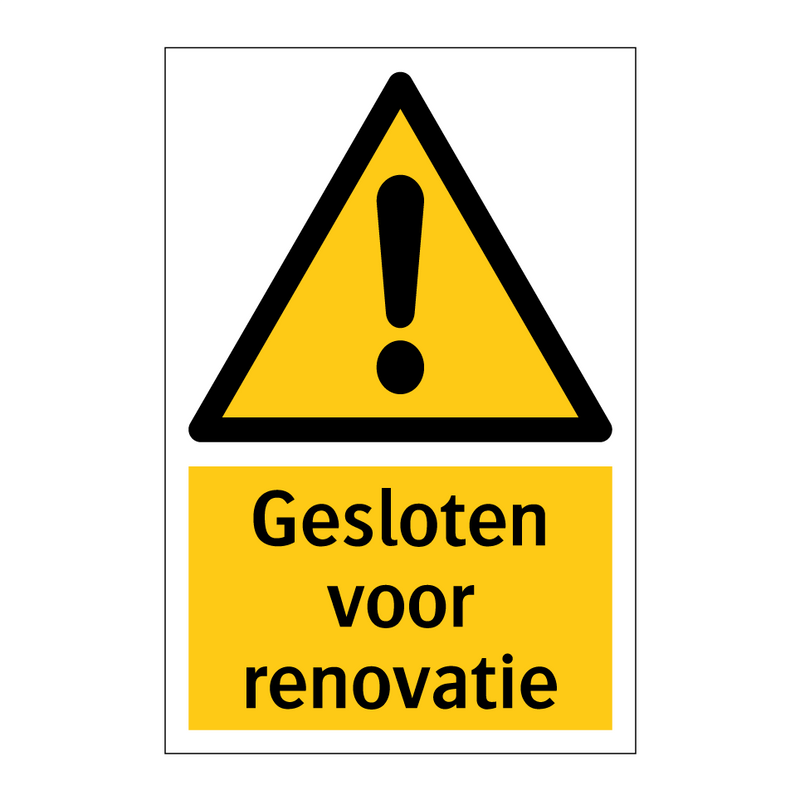 Gesloten voor renovatie