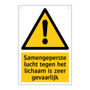 Samengeperste lucht tegen het lichaam is zeer gevaarlijk