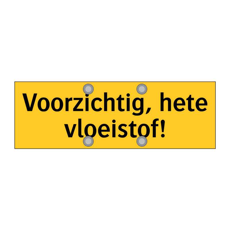 Voorzichtig, hete vloeistof!