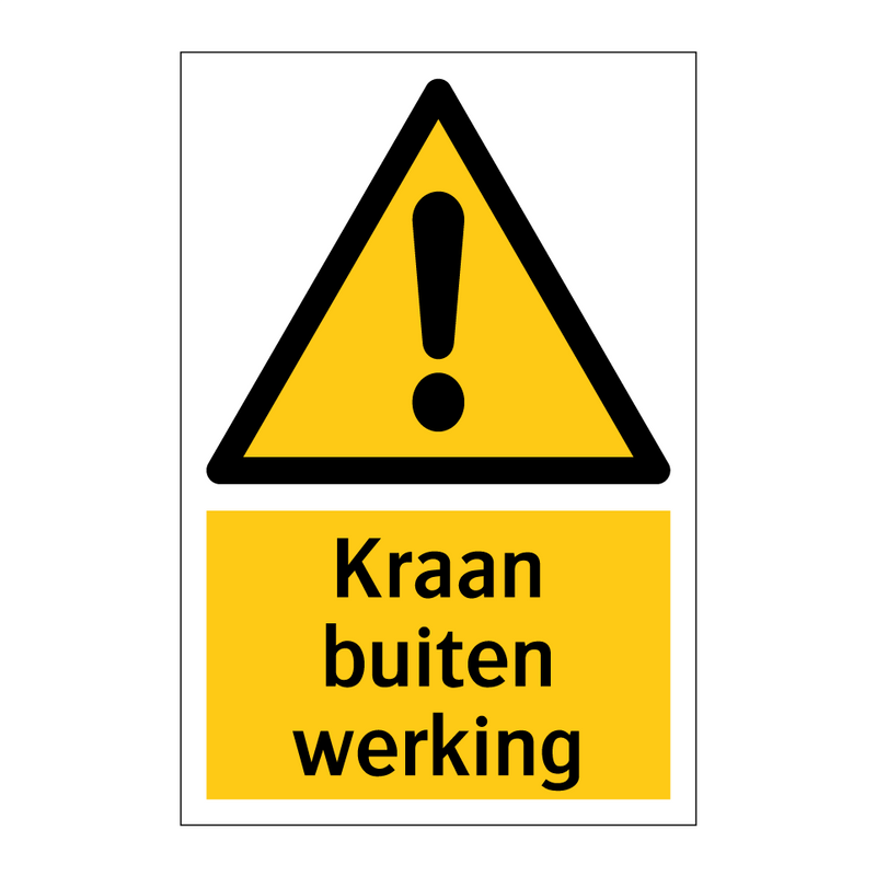 Kraan buiten werking