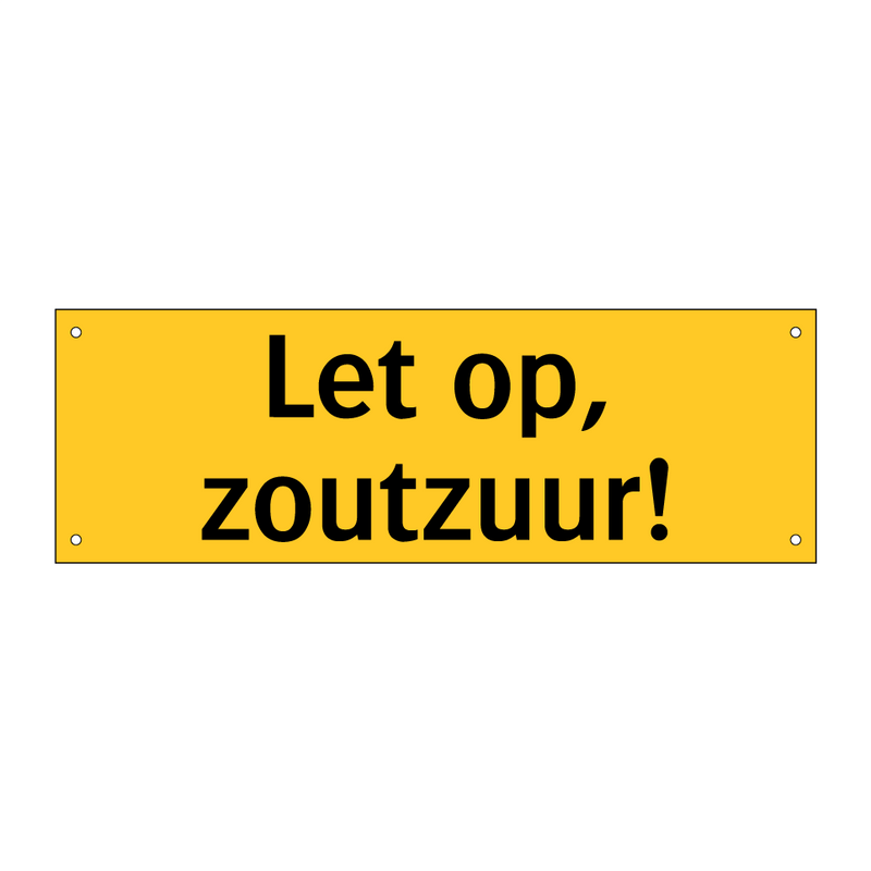 Let op, zoutzuur!