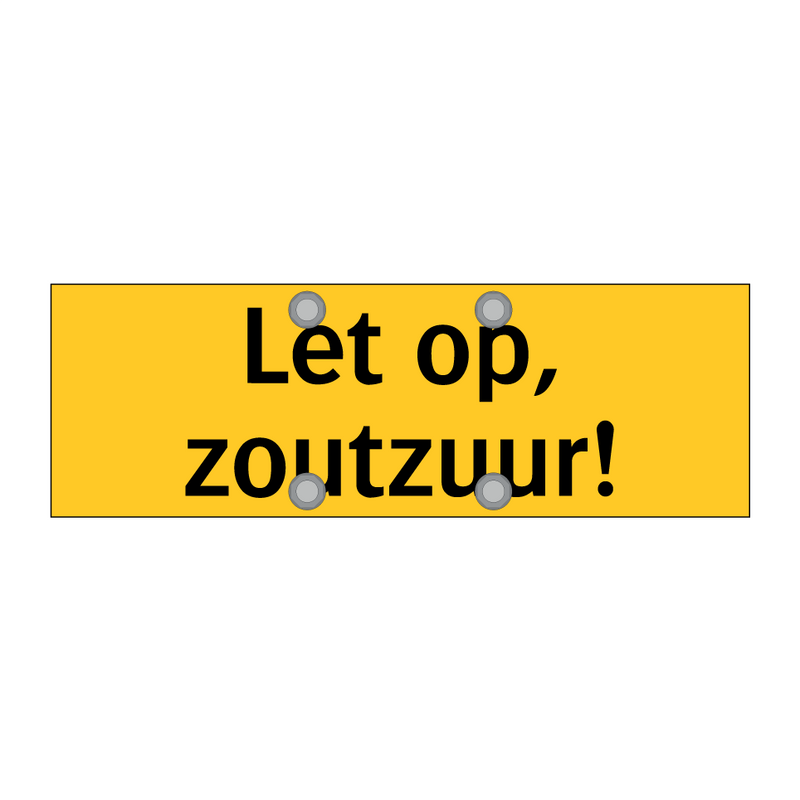 Let op, zoutzuur!