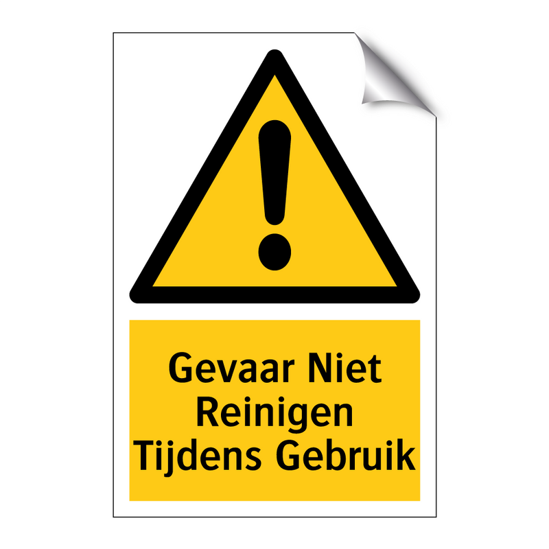 Gevaar Niet Reinigen Tijdens Gebruik