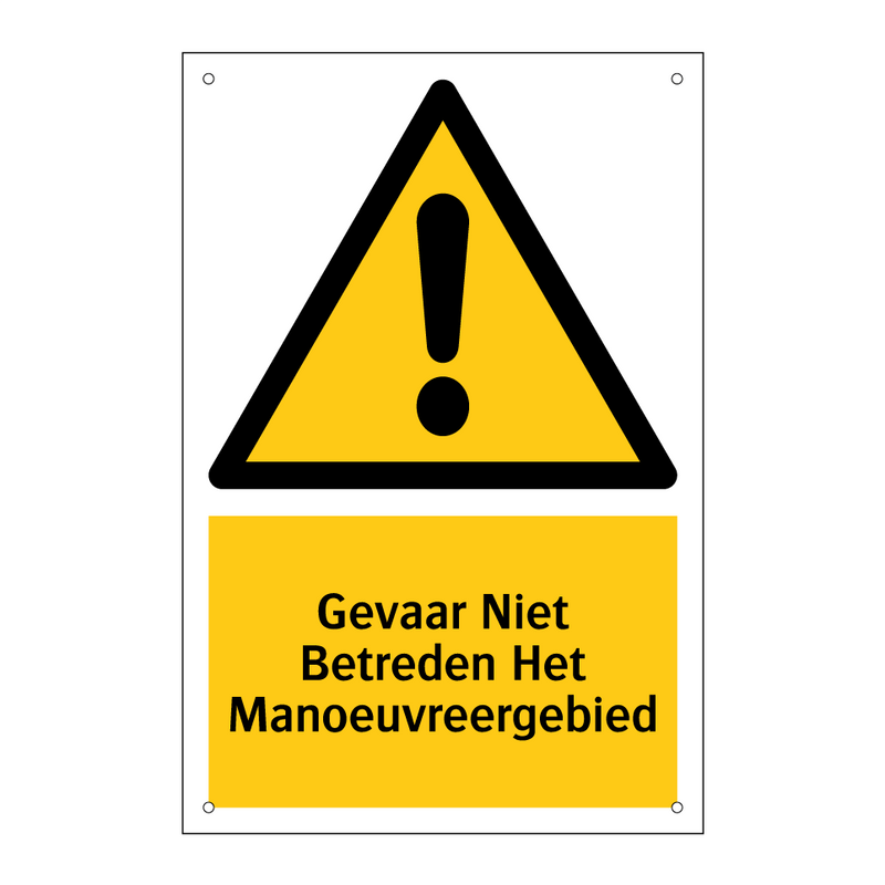 Gevaar Niet Betreden Het Manoeuvreergebied