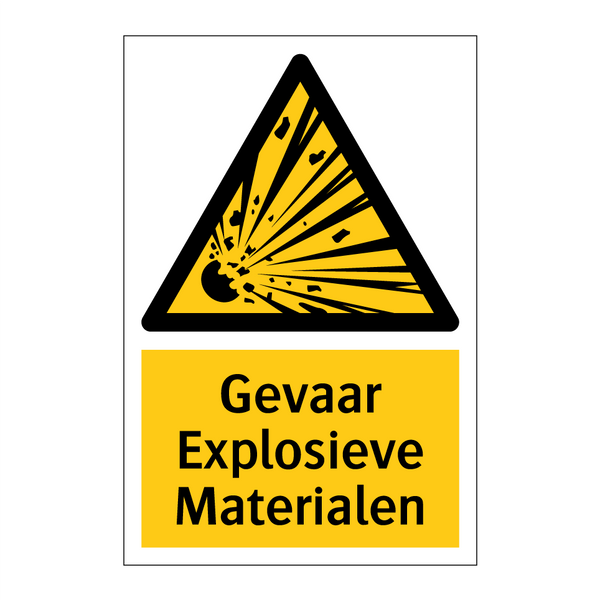 Gevaar Explosieve Materialen
