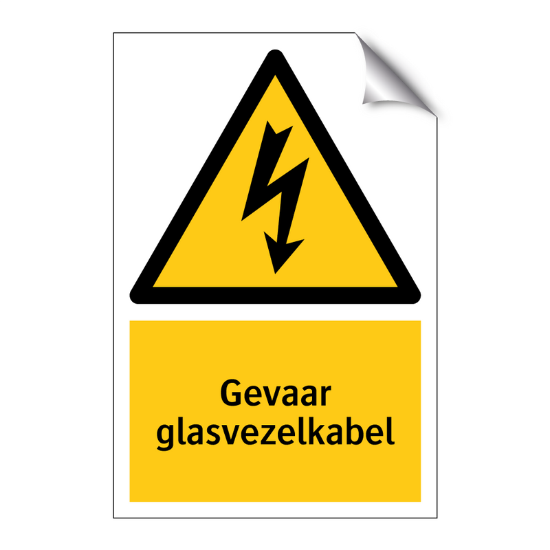 Gevaar glasvezelkabel