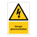 Gevaar glasvezelkabel