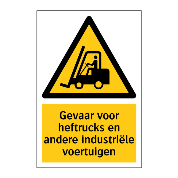 Gevaar voor heftrucks en andere industriële voertuigen