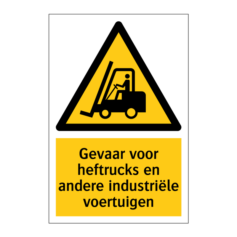 Gevaar voor heftrucks en andere industriële voertuigen